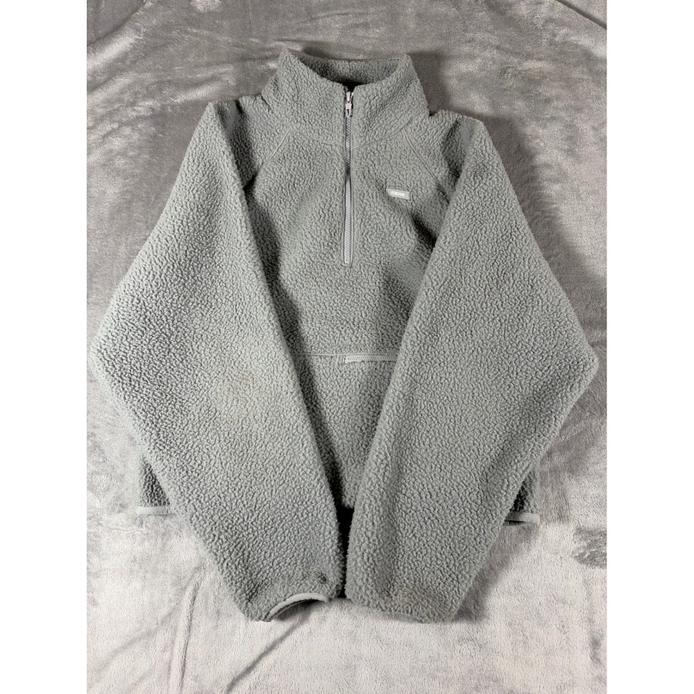 Gymshark Rest Day 1/4 Zip Pullover Grey Fleece Borg Jacket B2B3W Medium
